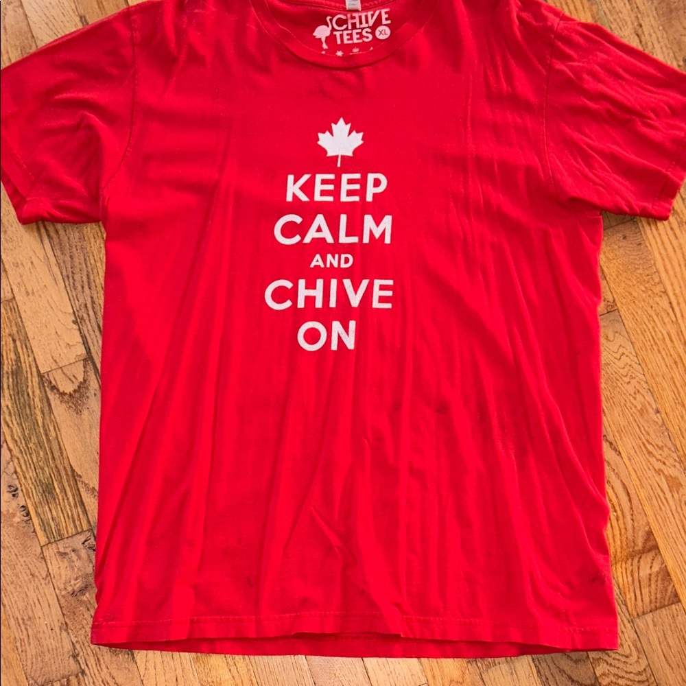 Chive Tees Red Short Sleeve Men's Shirt